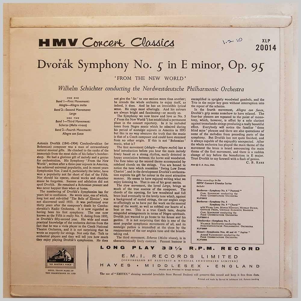 Amazon.com: Dvorak: Symphony No.5 in E Minor, Op, 95 [LP